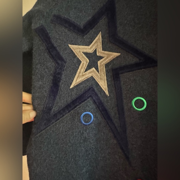 Designer Retro Chic one of a kind Velvet Wool coat size Medium - Picture 6 of 8